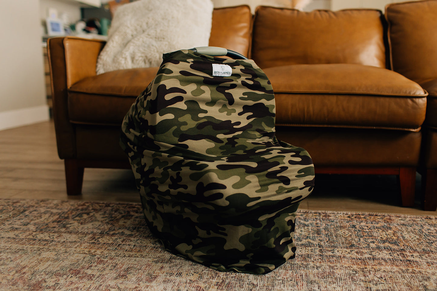 Nursing + Car Seat Cover, Olive Camo