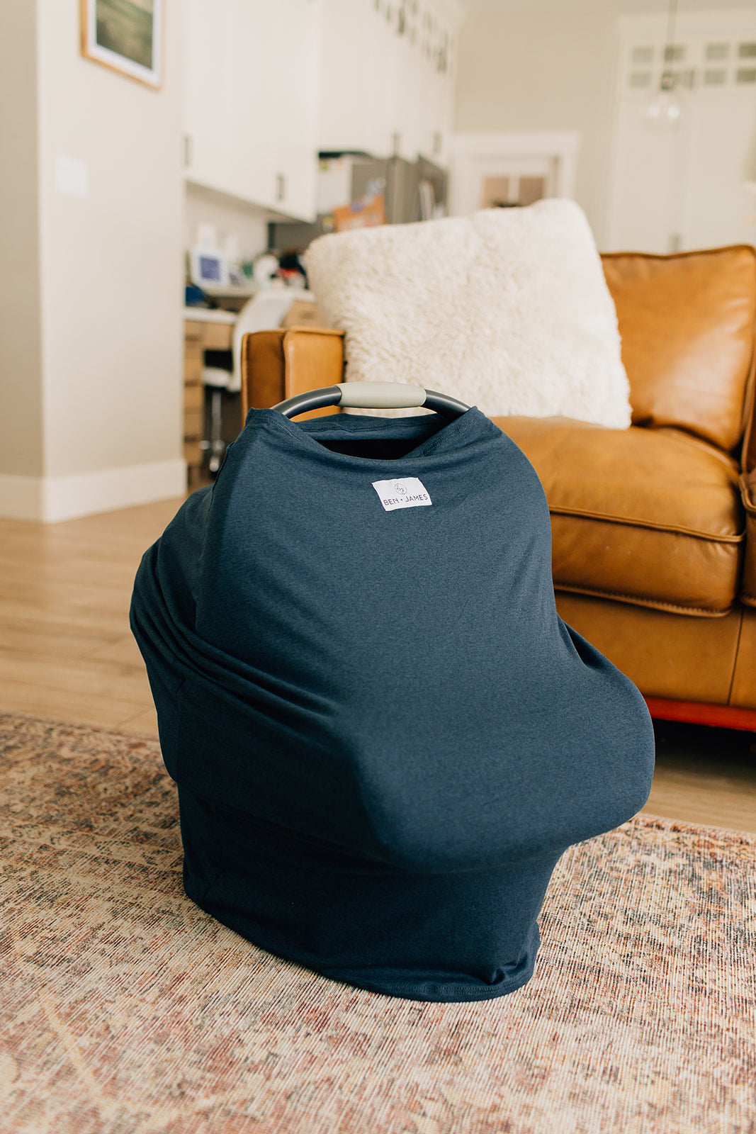 Nursing + Car Seat Cover, Heather Navy