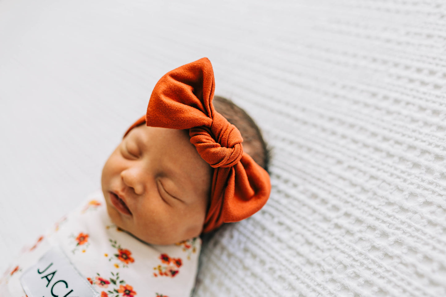 Knot Bow Headband, Rust