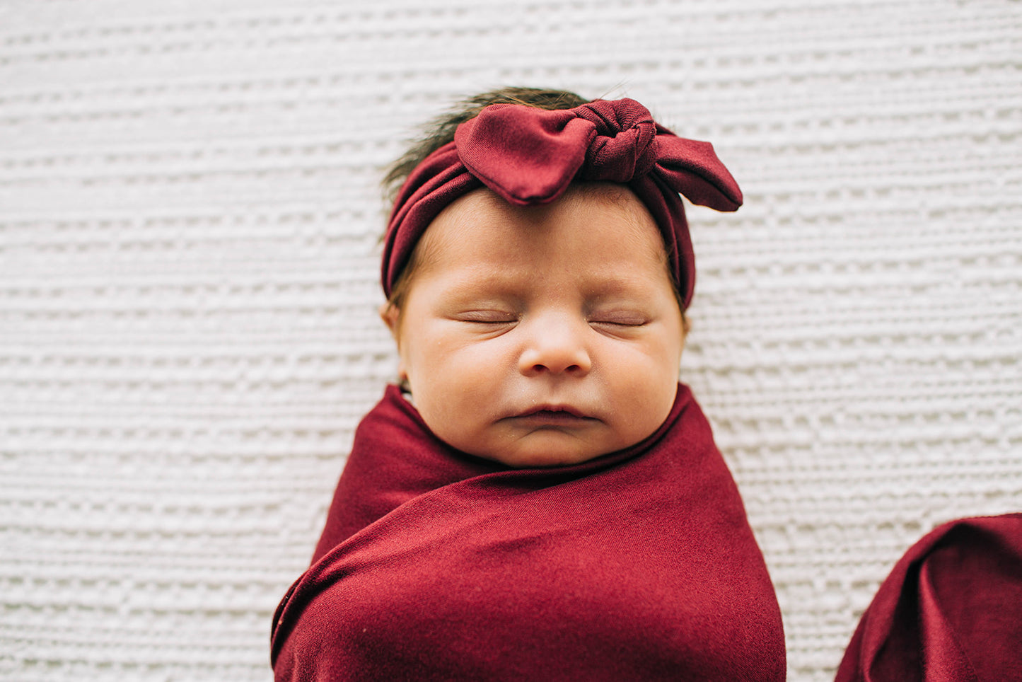 Knot Bow Headband, Red Wine