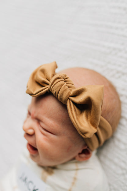 Knot Bow Headband, Camel