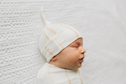 Tie Beanie, Ivory Tie Dye