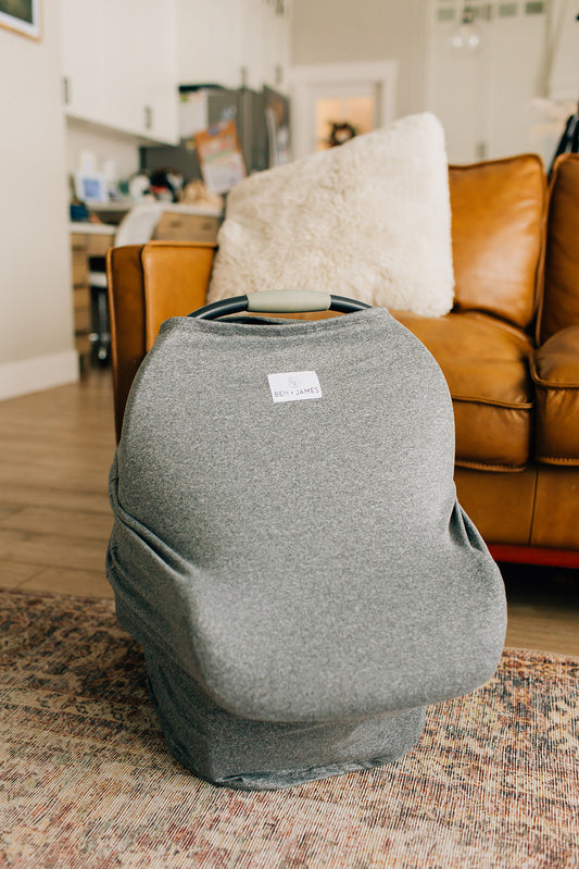 Nursing + Car Seat Cover, Gray Heather