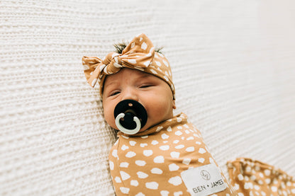 Knot Bow Headband, Spotted Sand