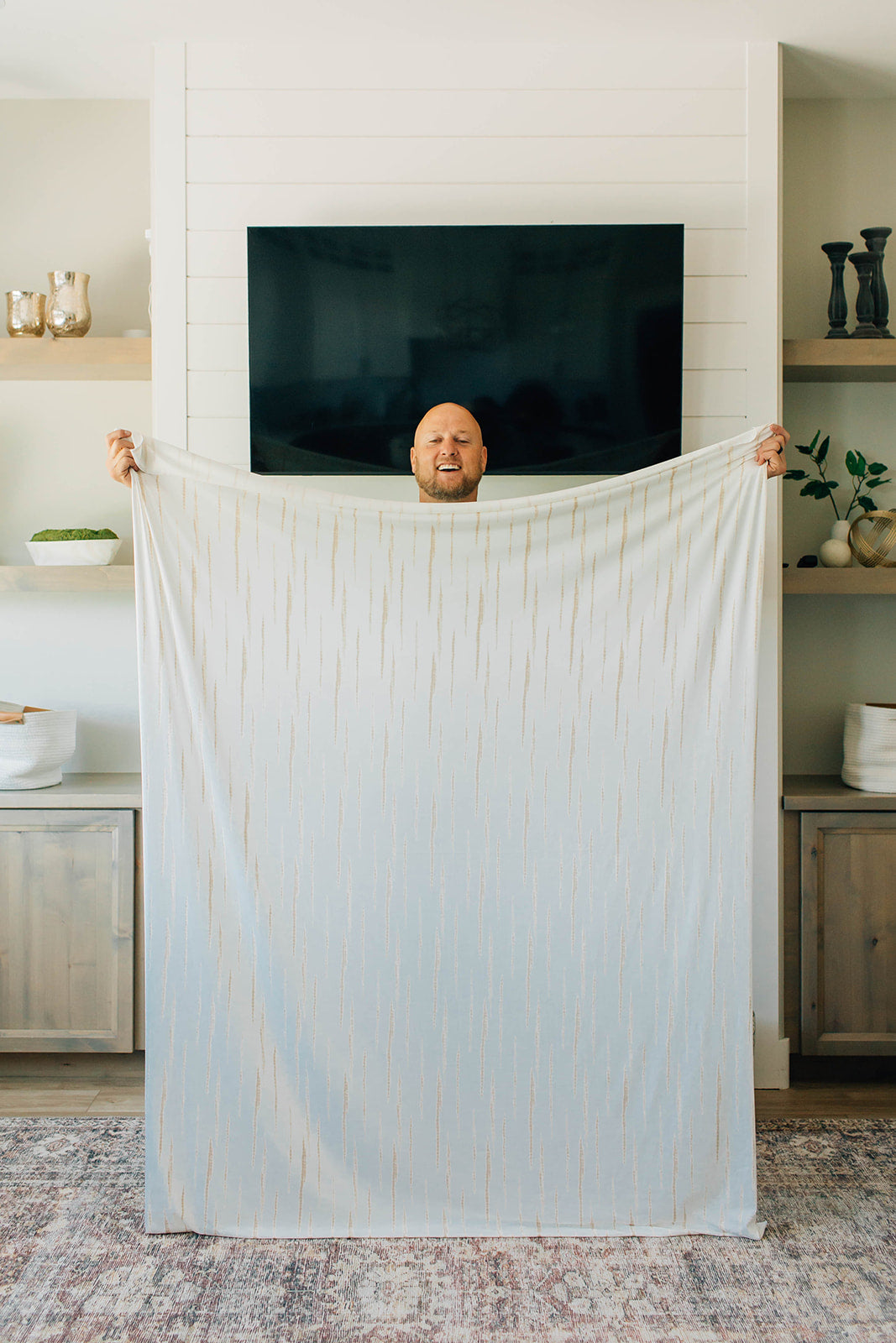 Adult Throw Blanket, Ivory Tie Dye