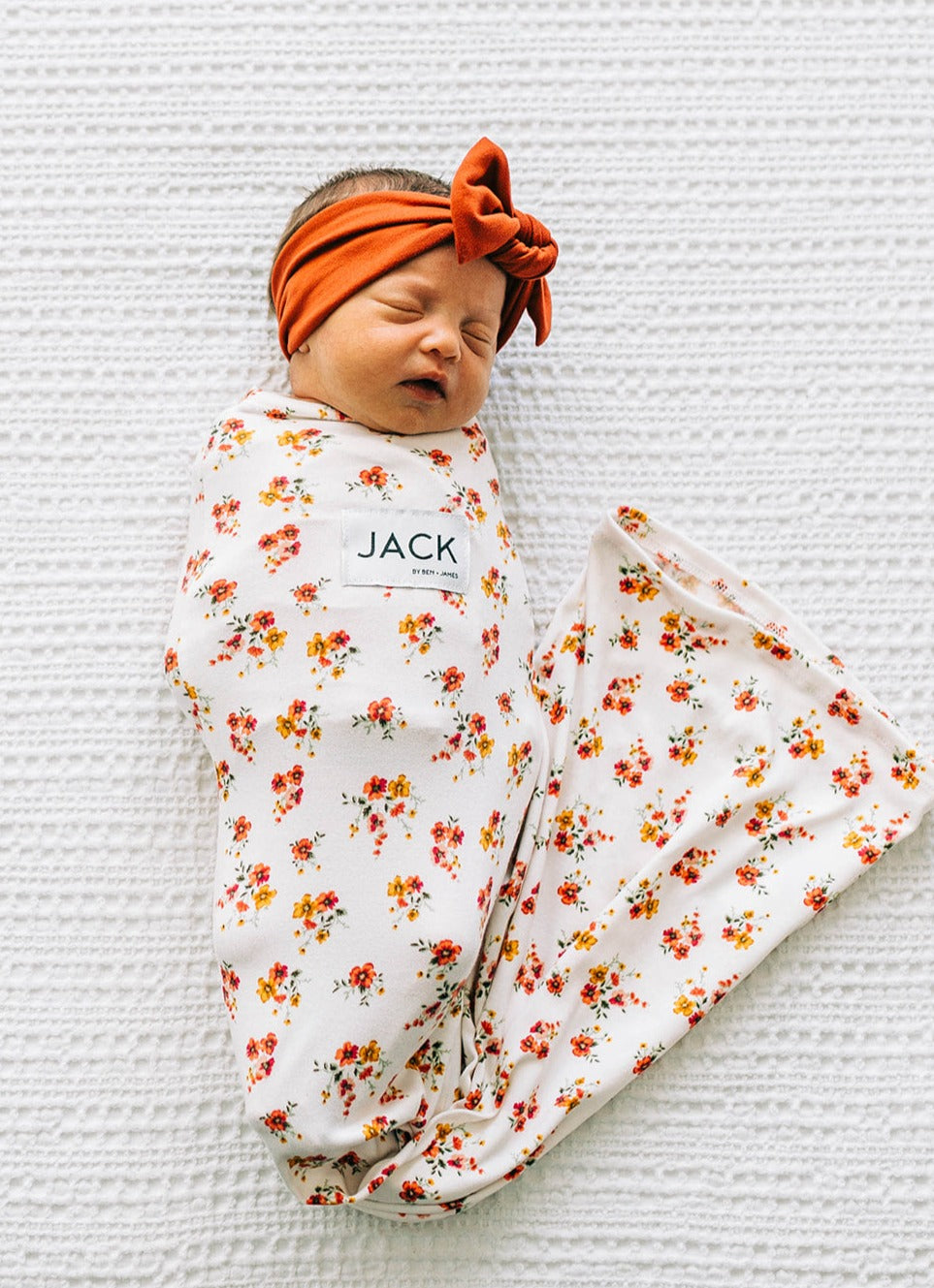 Jack Swaddle Sack, Yellow and Rust Floral