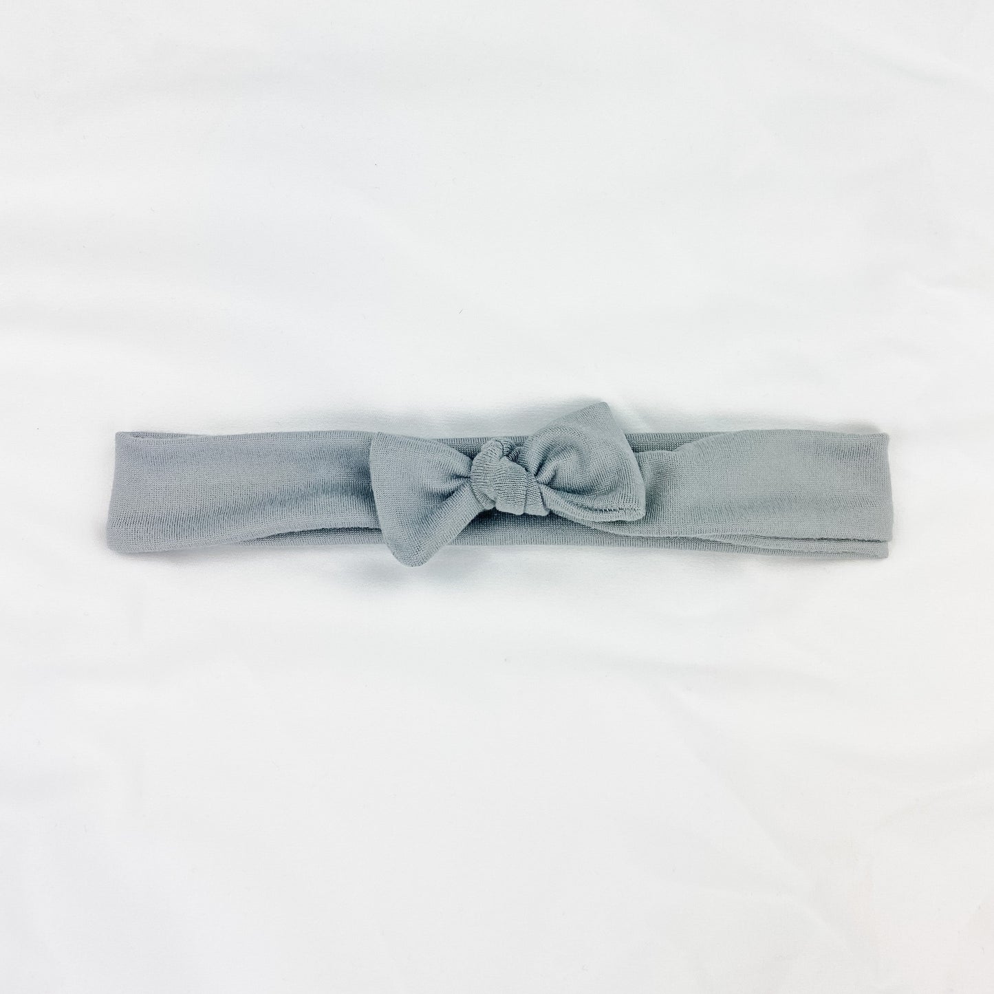 Small Knot Bow Headband, Light Gray