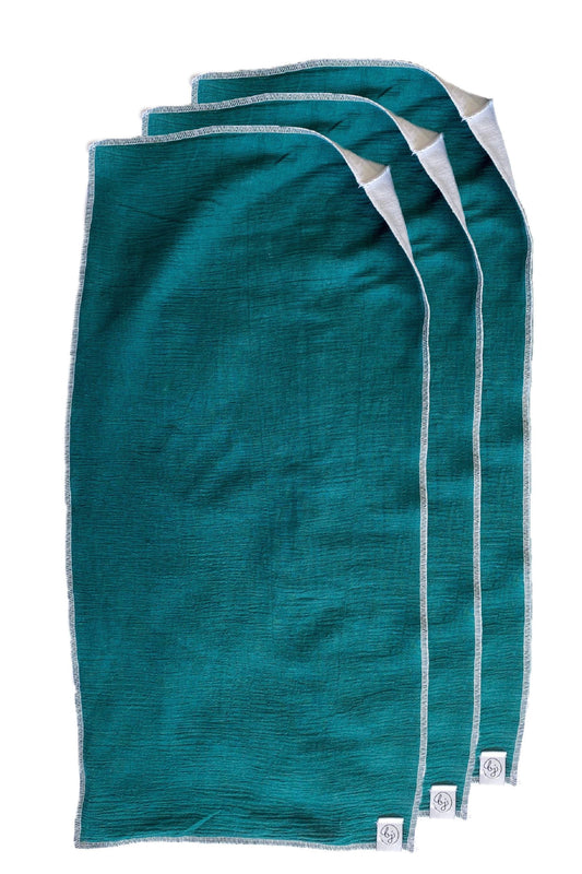 Burp Cloth (3-pack), Hunter Green