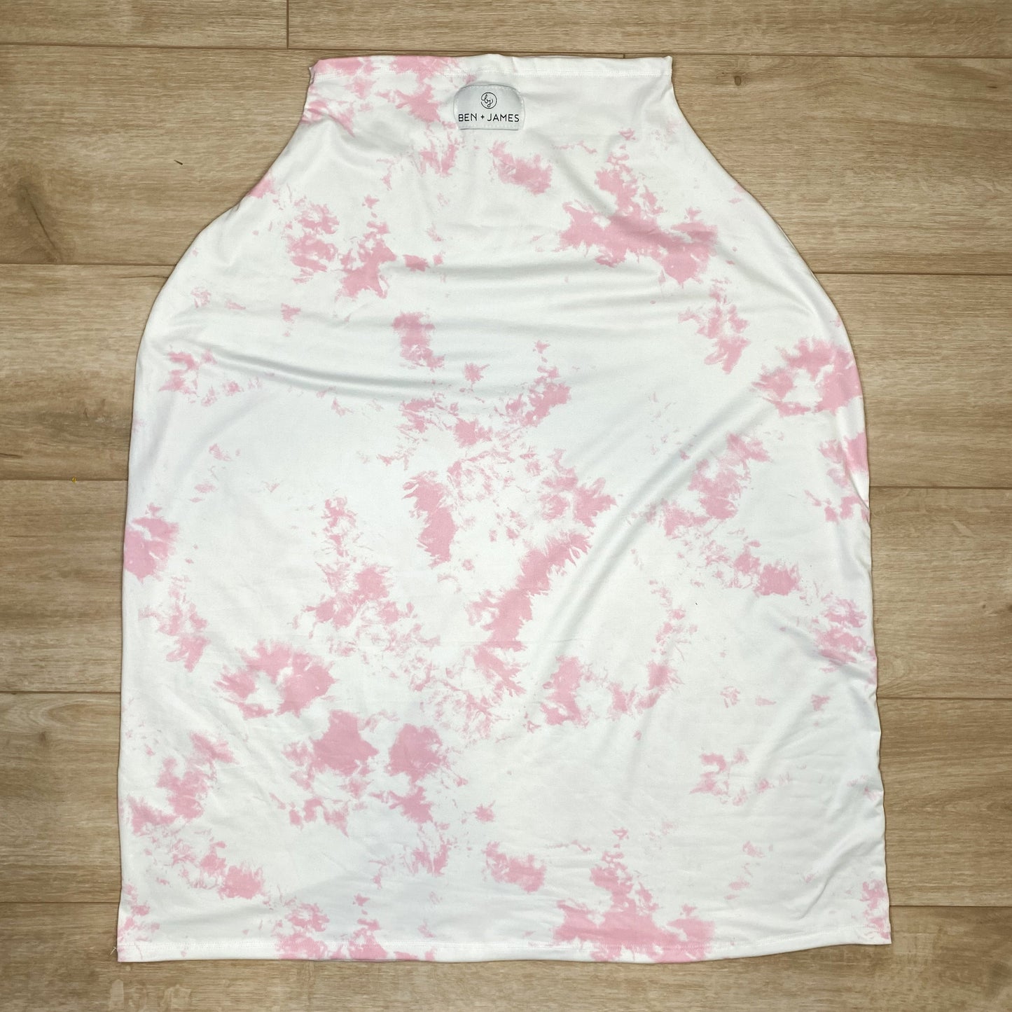 Nursing + Car Seat Cover, Pink and White Tie Dye